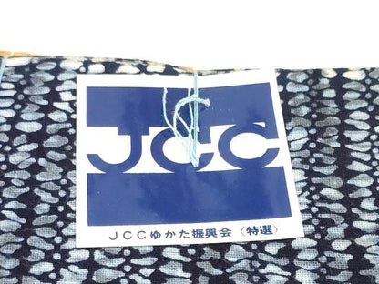 平和屋着物＊夏物 男性 浴衣 反物 着尺 はずみ染 東京本染 幾何学文様 綿 未使用 DABC1863zzz