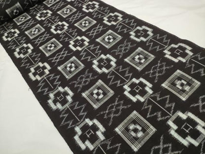 平和屋着物●久留米絣　反物　着尺　絣絵　坂田定作　証紙付き　綿　逸品　未使用　DABC1873zzz