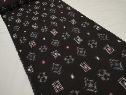 平和屋着物●久留米絣　反物　着尺　絣絵　丸山直作　証紙付き　綿　逸品　未使用　DABC1878zzz