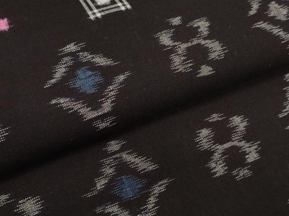 平和屋着物●久留米絣　反物　着尺　絣絵　丸山直作　証紙付き　綿　逸品　未使用　DABC1878zzz
