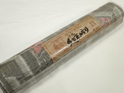 平和屋着物●久留米絣　反物　着尺　幾何学文様　野口繁作　証紙付き　綿　逸品　未使用　DABC1882zzz