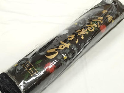 平和屋着物●久留米絣　反物　着尺　草花文　綿　逸品　未使用　DABC1900zzz