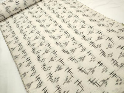 平和屋着物＊夏物 久留米絣 反物 着尺 絣絵 中島敏光作 証紙付き 綿 逸品 未使用 DABC1912zzz