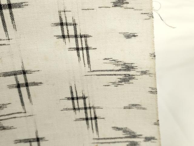 平和屋着物＊夏物 久留米絣 反物 着尺 絣絵 中島敏光作 証紙付き 綿 逸品 未使用 DABC1912zzz