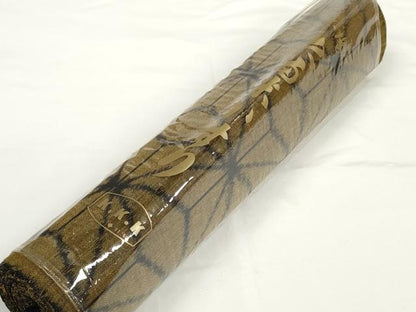 平和屋着物●久留米絣　反物　着尺　中島織布　麻の葉文様　証紙付き　綿　逸品　未使用　DABC1915zzz