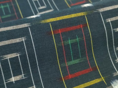 平和屋着物●久留米絣　反物　着尺　市松柄　綿　逸品　未使用　DABC1921zzz