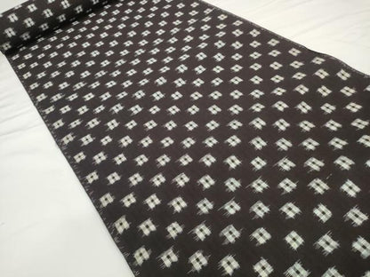 平和屋着物●久留米絣　反物　着尺　井桁絣　岩瀬要作　証紙付き　綿　逸品　未使用　DABC1947zzz