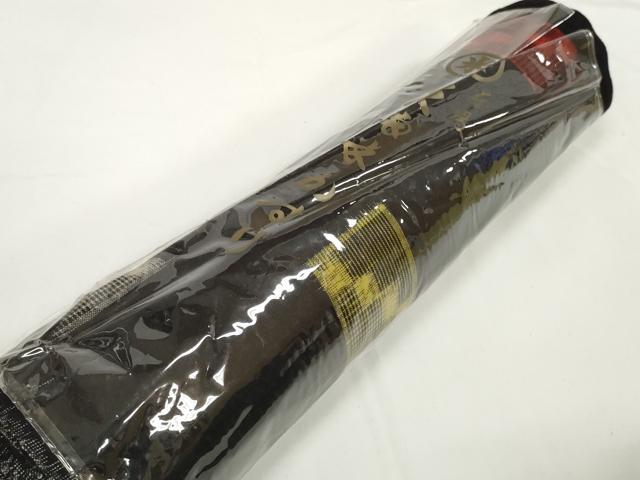 平和屋着物●久留米絣　反物　着尺　色紙絣絵　井上庄一作　証紙付き　綿　逸品　未使用　DABC1951zzz