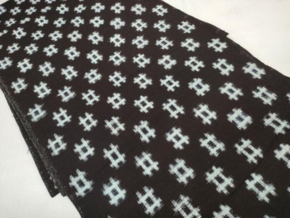 平和屋着物●久留米絣　反物　着尺　井桁絣　高田有史作　証紙付き　綿　逸品　未使用　DABC1973zzz