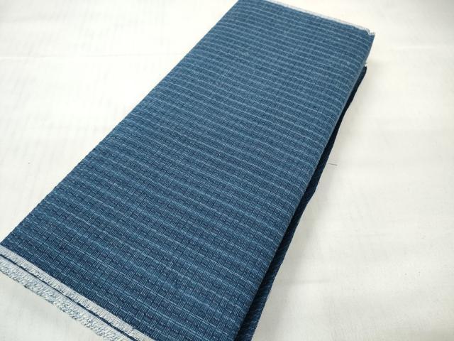 平和屋着物＊夏物 阿波しじら織 浴衣 反物 着尺 正藍染 青藍色 箱付き 綿 逸品 未使用 DABC1990zzz