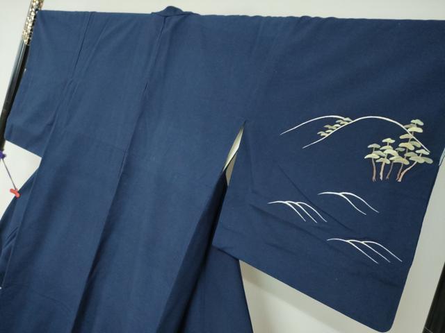 平和屋着物●訪問着 作家物 総刺繍 流水小舟人物文 金糸 正絹 逸品 DABC2001ud