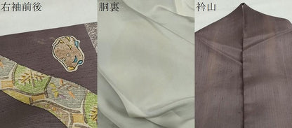 平和屋着物●手彫木版染　佐伯武晴　訪問着　陶器草花文　正絹　逸品　DABC2004ud