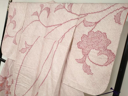 平和屋着物●訪問着 総絞り 草花文 正絹 逸品 DABC2010ud