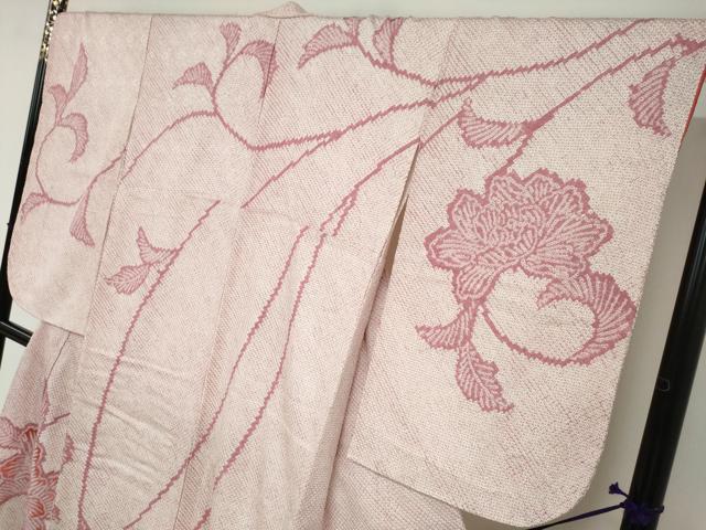 平和屋着物●訪問着 総絞り 草花文 正絹 逸品 DABC2010ud