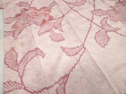 平和屋着物●訪問着 総絞り 草花文 正絹 逸品 DABC2010ud