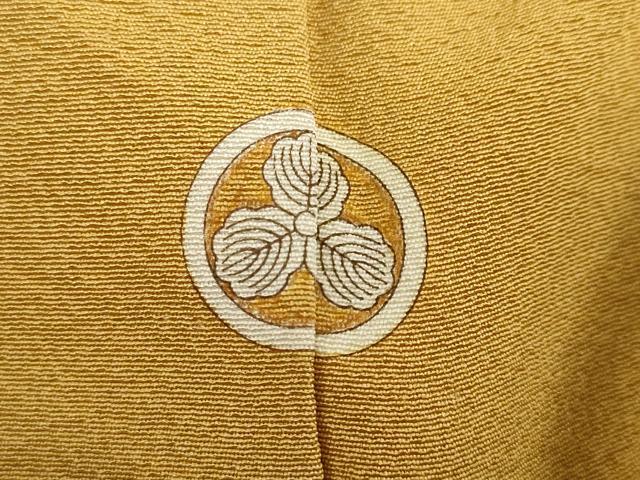 平和屋着物●上質な色無地 黄朽葉色 正絹 逸品 DABC2012ud