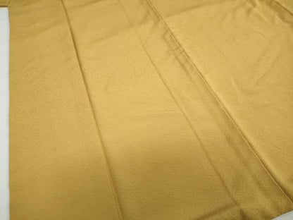 平和屋着物●上質な色無地 黄朽葉色 正絹 逸品 DABC2012ud