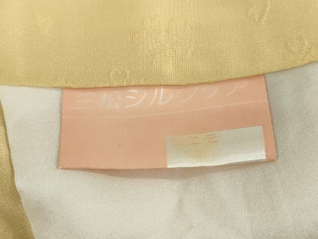 平和屋着物●上質な色無地　草花地紋　玉蜀黍色　正絹　逸品　未使用　DABC2018ud