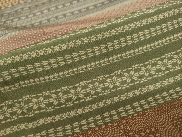 平和屋着物●石塚慎一　訪問着　横段吉祥文　正絹　逸品　DABC2022ud