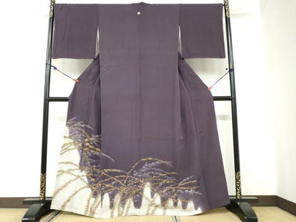 平和屋着物●豪華色留袖　駒刺繍　手描き　笹文　金彩　ぎんざ秀粋　正絹　逸品　DABC2027ud