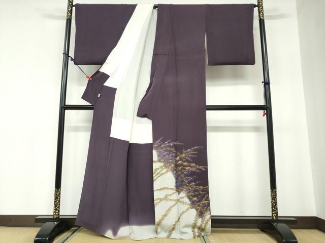 平和屋着物●豪華色留袖　駒刺繍　手描き　笹文　金彩　ぎんざ秀粋　正絹　逸品　DABC2027ud