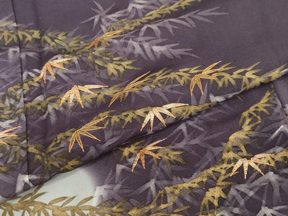 平和屋着物●豪華色留袖　駒刺繍　手描き　笹文　金彩　ぎんざ秀粋　正絹　逸品　DABC2027ud