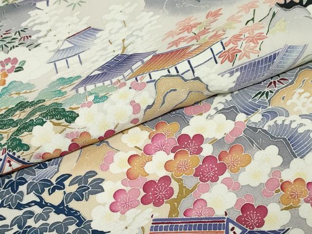 平和屋着物●本加賀友禅作家　土田外男　黒留袖　立波風景文　正絹　逸品　DABC2031ud
