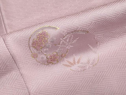 平和屋着物●長襦袢　無双仕立て　草花丸文　金彩　正絹　逸品　DABC2039ud