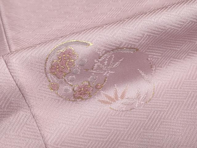 平和屋着物●長襦袢　無双仕立て　草花丸文　金彩　正絹　逸品　DABC2039ud