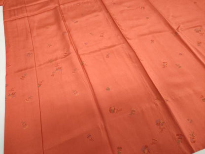 平和屋着物●長襦袢 無双仕立て 草花鈴文 正絹 逸品 DABC2040ud