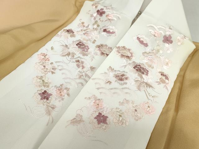 平和屋着物●長襦袢 袷 霞文 暈し染め 半衿刺繍 正絹 逸品 DABC2041ud