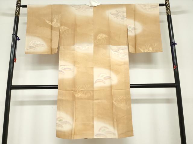 平和屋着物●長襦袢 無双仕立て 流水片輪車文 暈し染め 正絹 逸品 DABC2042ud