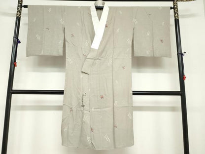 平和屋着物●十代目 歌舞伎役者　坂東三津五郎　長襦袢　無双仕立て　熊取　やまと誂製　正絹　逸品　DABC2043ud