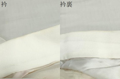平和屋着物●長襦袢 無双仕立て 舞桜文 正絹 逸品 DABC2045ud