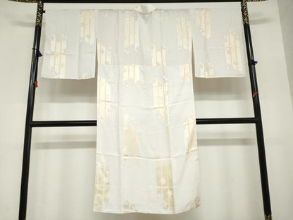 平和屋着物●長襦袢 無双仕立て 舞桜文 正絹 逸品 DABC2045ud