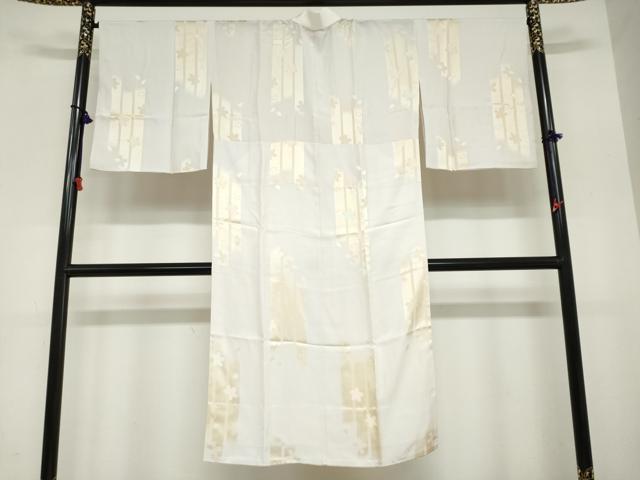 平和屋着物●長襦袢 無双仕立て 舞桜文 正絹 逸品 DABC2045ud