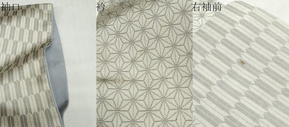 平和屋着物●訪問着　お召地　麻の葉文様　正絹　逸品　DABC2047ud