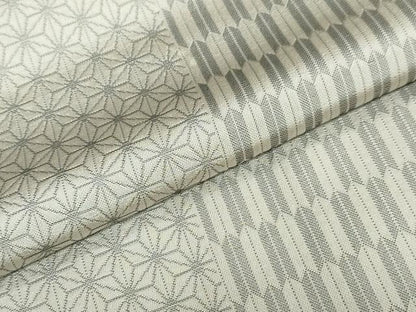 平和屋着物●訪問着　お召地　麻の葉文様　正絹　逸品　DABC2047ud