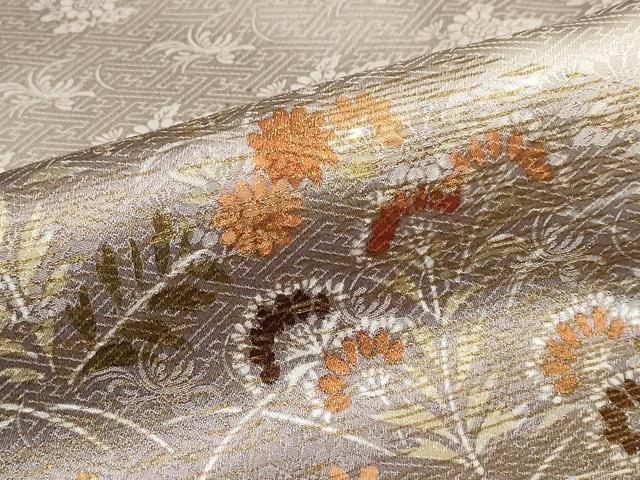 平和屋着物●訪問着　刺繍　草花文　金彩　正絹　逸品　DABC2052ud