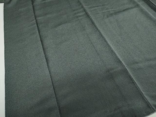 平和屋着物●上質な色無地　錆鉄御納戸色　鬼しぼ縮緬　正絹　逸品　DABC2053ud