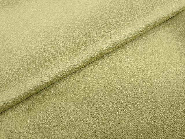 平和屋着物●上質な色無地　苗色　正絹　逸品　DABC2057ud