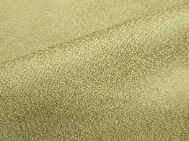 平和屋着物●上質な色無地　苗色　正絹　逸品　DABC2057ud