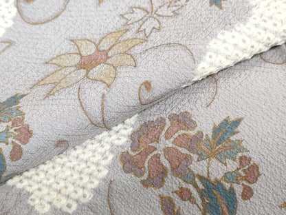 平和屋着物●訪問着 絞り 雲取り草花文 金彩 三越扱い 正絹 逸品 DABC2060ud