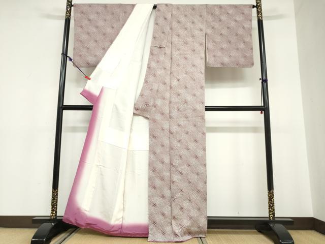 平和屋着物●絞りの開祖　竹田庄九郎　小紋　総絞り　抽象文様　正絹　逸品　DABC2062ud