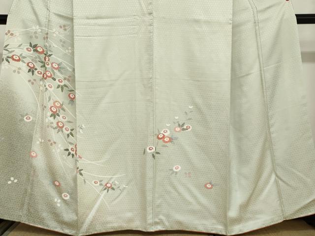 平和屋着物●訪問着　草花文　金彩　正絹　逸品　DABC2064ud