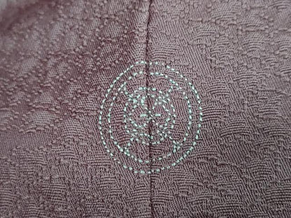 平和屋着物●上質な色無地　舞花地紋　藍鉄色　正絹　逸品　DABC2066ud