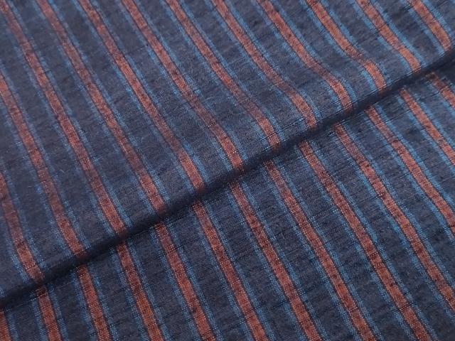 平和屋着物●上質な紬　縞　正絹　逸品　DABC2069ud