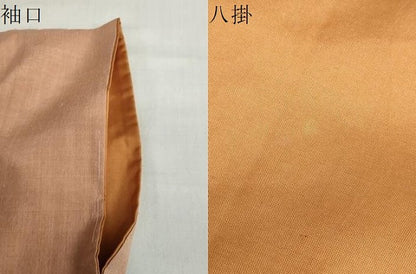 平和屋着物●本場結城紬　重要無形文化財　ときがら茶色　正絹　逸品　DABC2075ud