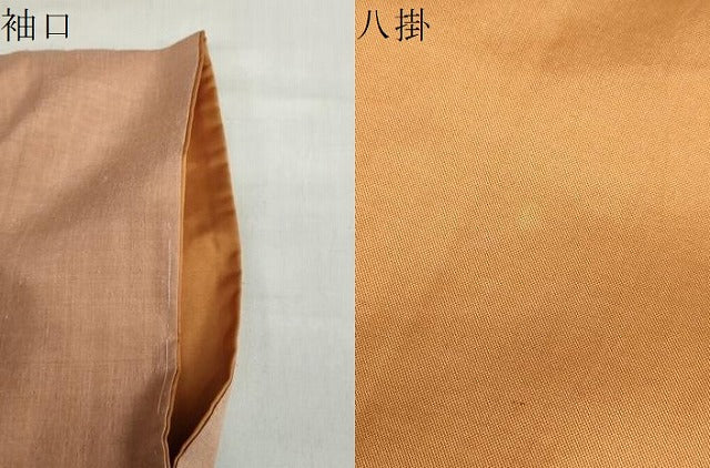 平和屋着物●本場結城紬　重要無形文化財　ときがら茶色　正絹　逸品　DABC2075ud