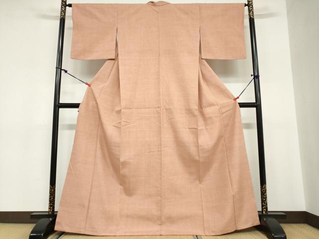 平和屋着物●本場結城紬　重要無形文化財　ときがら茶色　正絹　逸品　DABC2075ud
